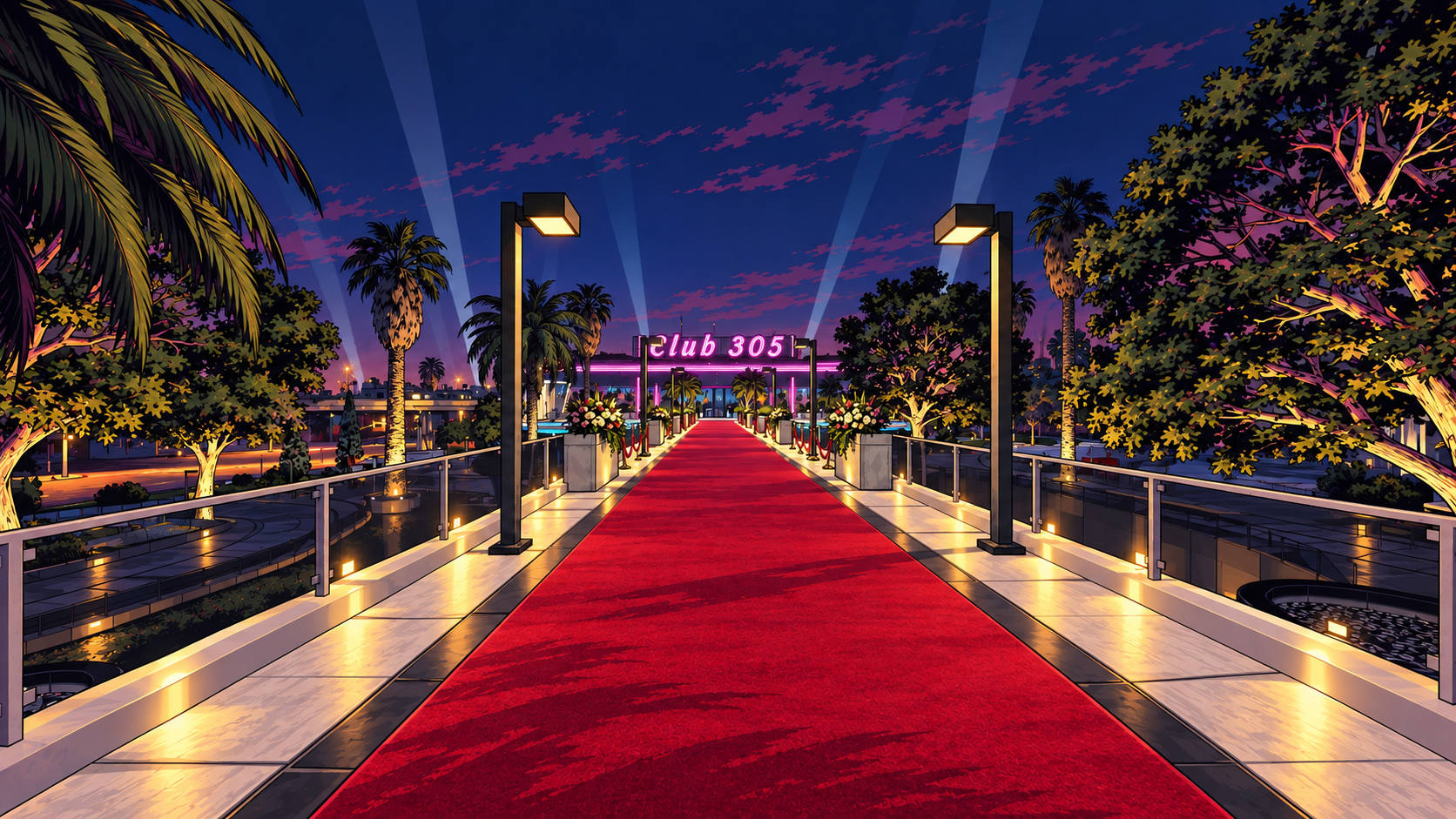 The red carpet moments before the guests arrive
